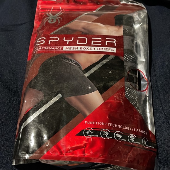 SPYDER Performance Mesh Mens Boxer Briefs Sports Underwear 3 Pack For Men - Picture 2 of 5